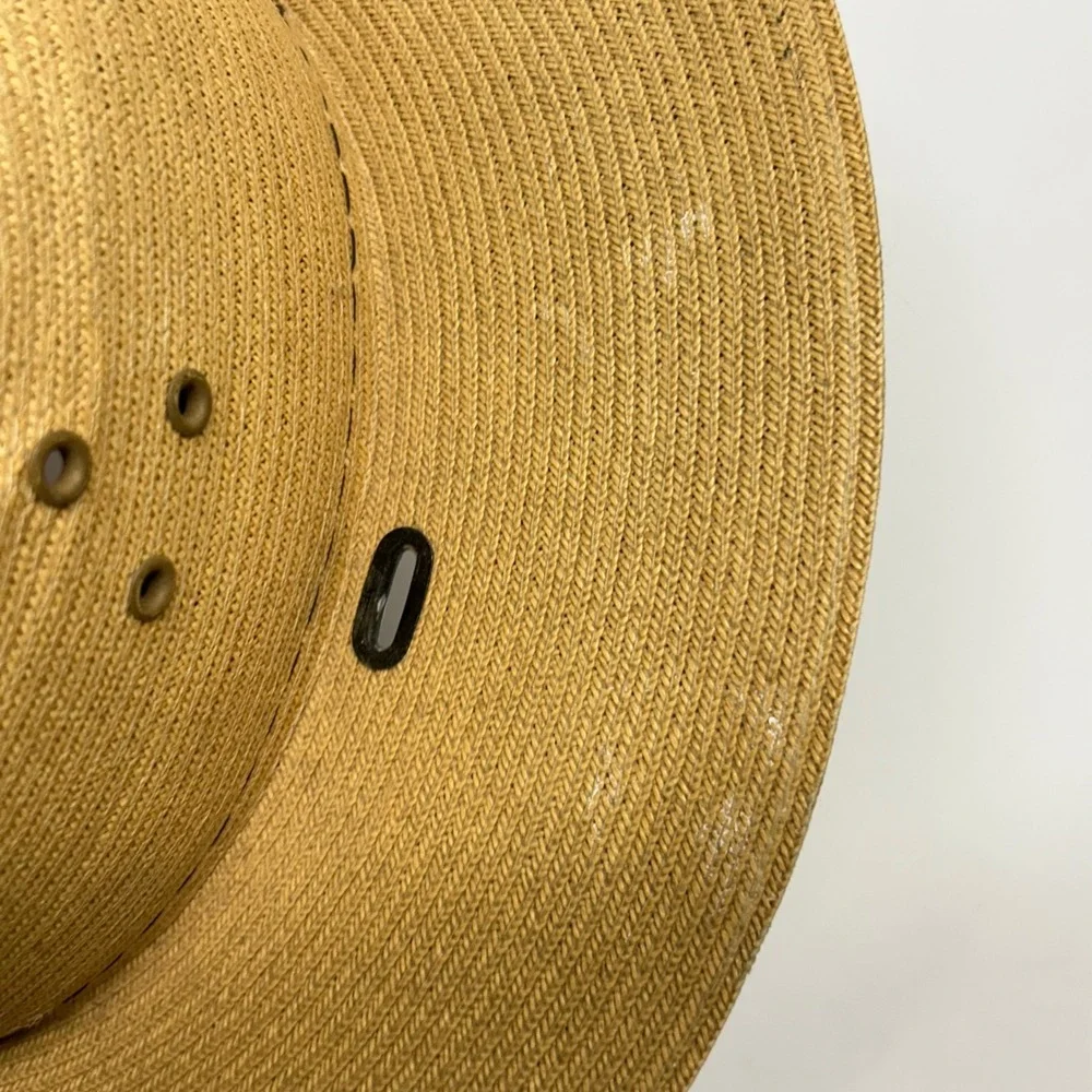Stratton Hats Campaign Hat Tan Mens 7 3/8 Straw Drill Sergeant Ranger Uniform